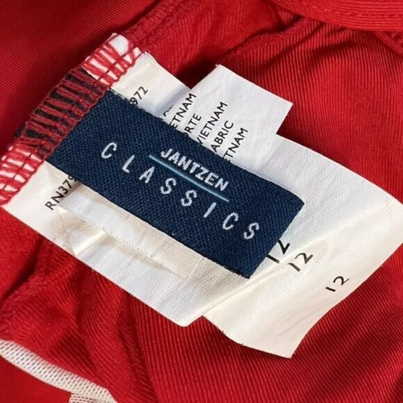 Jantzen Classics Red Ruched Front One Piece Swimsuit - Picture 8 of 9